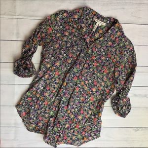 BCBG Floral Button Shirt Size XS